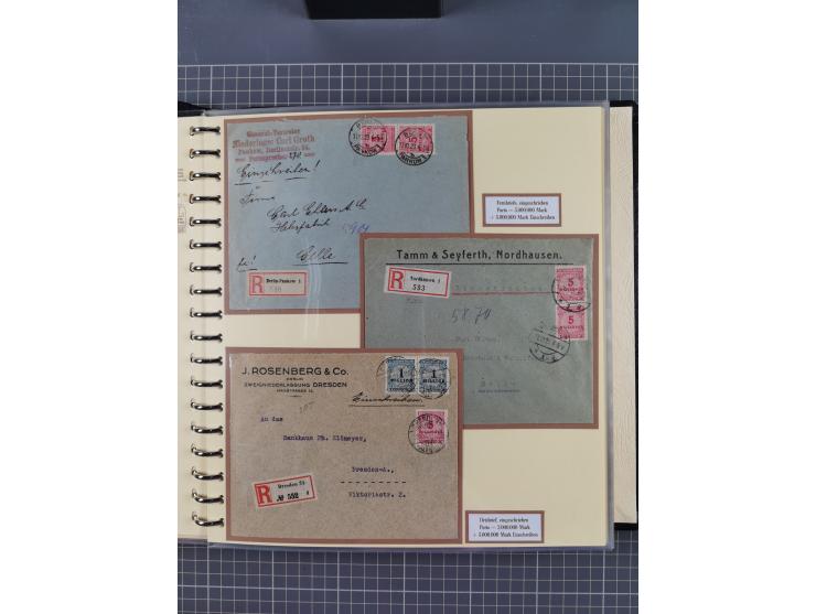 1872/1923, umfangreiche Sammlung mit ca. 800 Briefen,Karten und Ganzsachen. Am Anfang mit kleinem Teil “Hufeisentstempel”, an