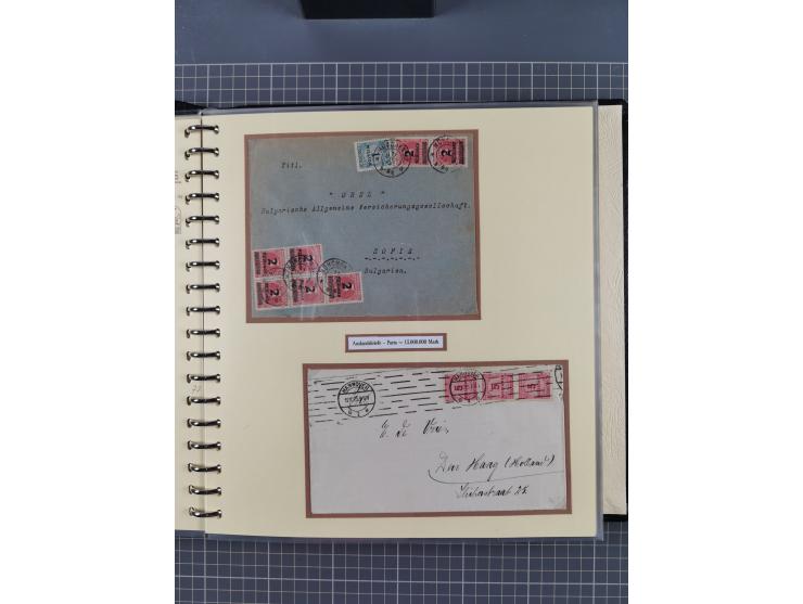 1872/1923, umfangreiche Sammlung mit ca. 800 Briefen,Karten und Ganzsachen. Am Anfang mit kleinem Teil “Hufeisentstempel”, an