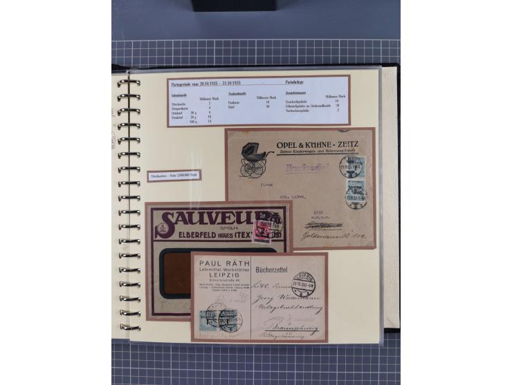 1872/1923, umfangreiche Sammlung mit ca. 800 Briefen,Karten und Ganzsachen. Am Anfang mit kleinem Teil “Hufeisentstempel”, an