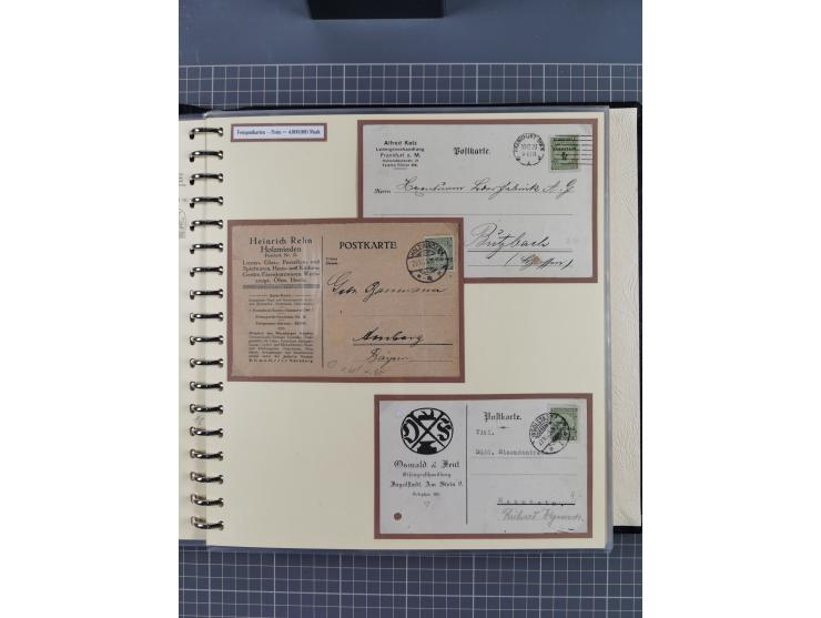 1872/1923, umfangreiche Sammlung mit ca. 800 Briefen,Karten und Ganzsachen. Am Anfang mit kleinem Teil “Hufeisentstempel”, an