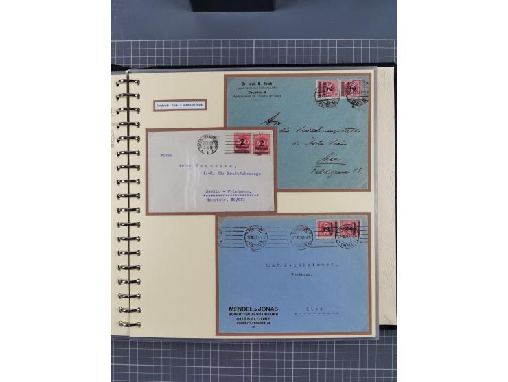 1872/1923, umfangreiche Sammlung mit ca. 800 Briefen,Karten und Ganzsachen. Am Anfang mit kleinem Teil “Hufeisentstempel”, an