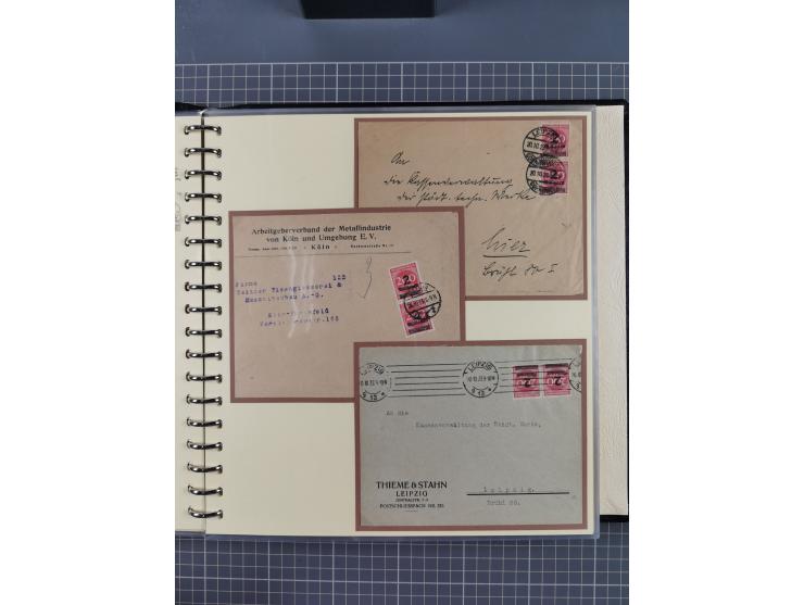 1872/1923, umfangreiche Sammlung mit ca. 800 Briefen,Karten und Ganzsachen. Am Anfang mit kleinem Teil “Hufeisentstempel”, an