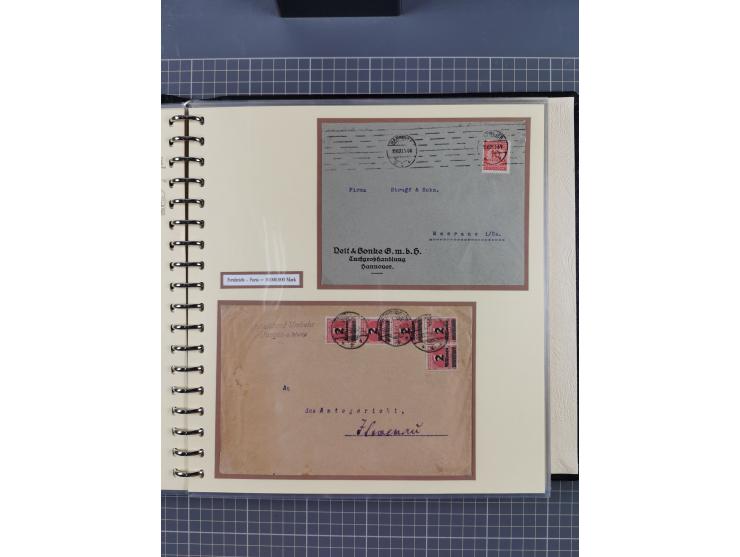 1872/1923, umfangreiche Sammlung mit ca. 800 Briefen,Karten und Ganzsachen. Am Anfang mit kleinem Teil “Hufeisentstempel”, an