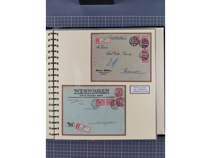 1872/1923, umfangreiche Sammlung mit ca. 800 Briefen,Karten und Ganzsachen. Am Anfang mit kleinem Teil “Hufeisentstempel”, an