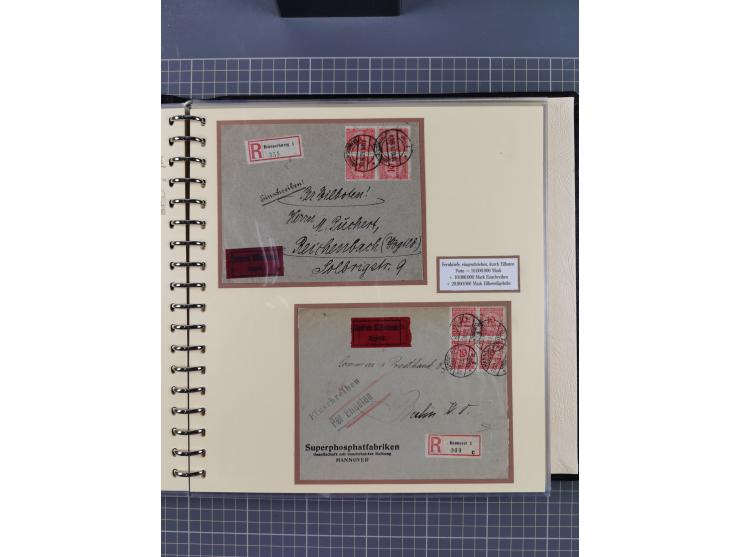 1872/1923, umfangreiche Sammlung mit ca. 800 Briefen,Karten und Ganzsachen. Am Anfang mit kleinem Teil “Hufeisentstempel”, an