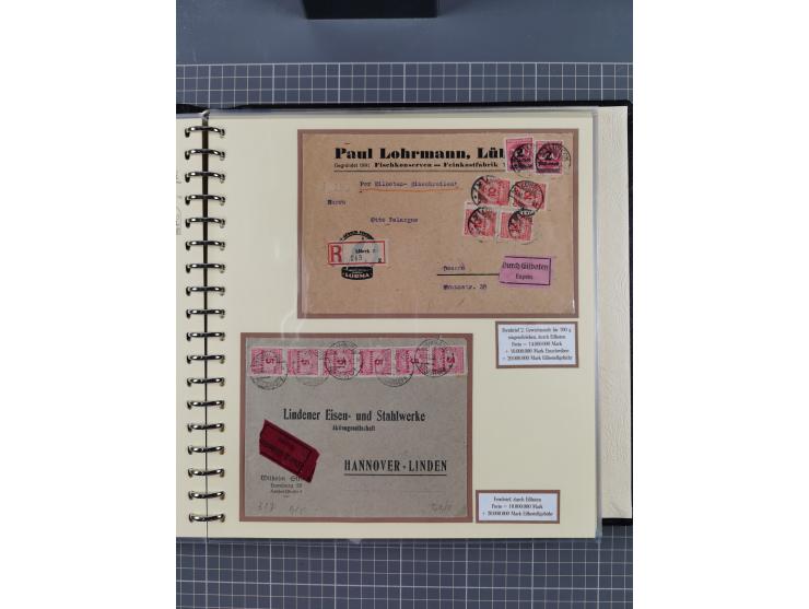 1872/1923, umfangreiche Sammlung mit ca. 800 Briefen,Karten und Ganzsachen. Am Anfang mit kleinem Teil “Hufeisentstempel”, an