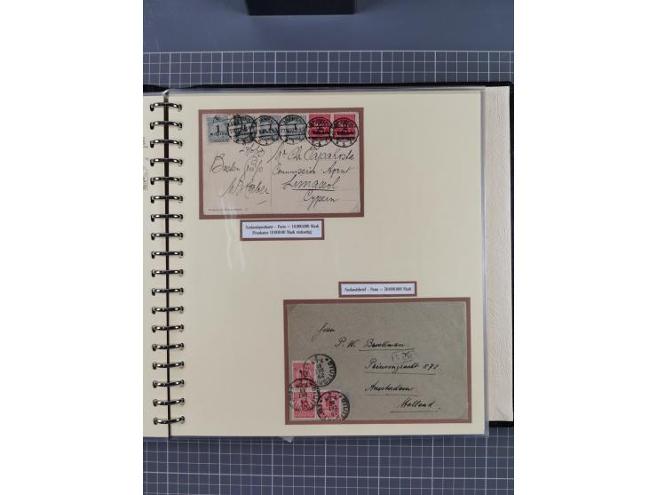 1872/1923, umfangreiche Sammlung mit ca. 800 Briefen,Karten und Ganzsachen. Am Anfang mit kleinem Teil “Hufeisentstempel”, an