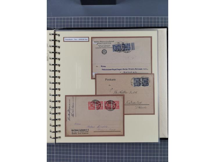 1872/1923, umfangreiche Sammlung mit ca. 800 Briefen,Karten und Ganzsachen. Am Anfang mit kleinem Teil “Hufeisentstempel”, an