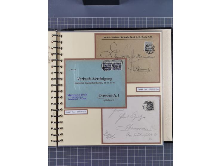 1872/1923, umfangreiche Sammlung mit ca. 800 Briefen,Karten und Ganzsachen. Am Anfang mit kleinem Teil “Hufeisentstempel”, an