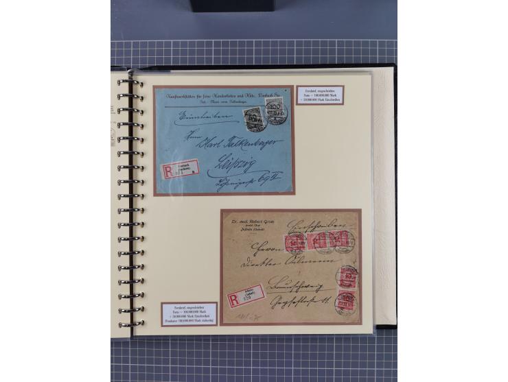 1872/1923, umfangreiche Sammlung mit ca. 800 Briefen,Karten und Ganzsachen. Am Anfang mit kleinem Teil “Hufeisentstempel”, an