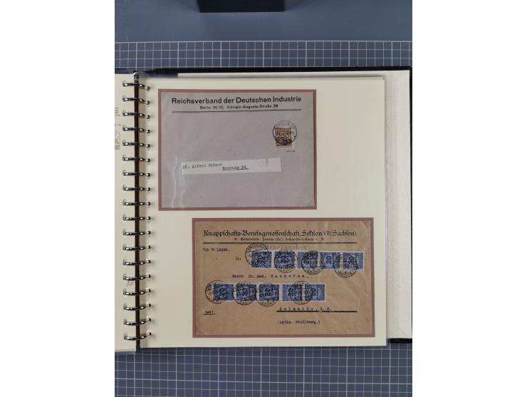 1872/1923, umfangreiche Sammlung mit ca. 800 Briefen,Karten und Ganzsachen. Am Anfang mit kleinem Teil “Hufeisentstempel”, an