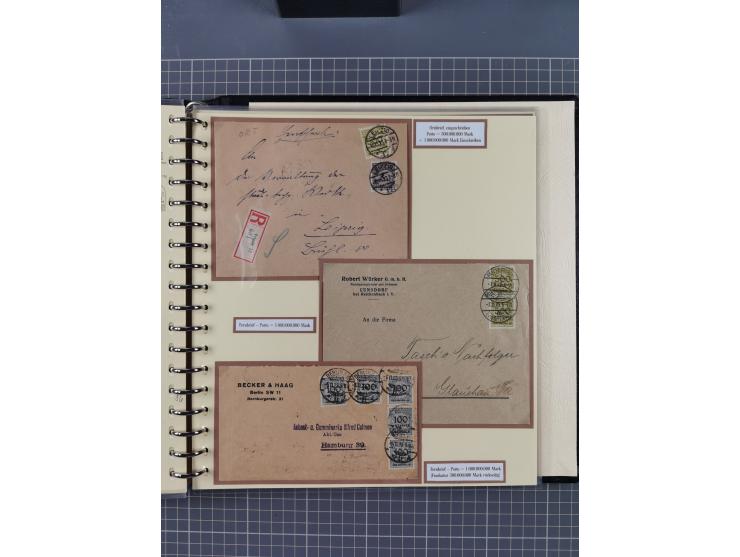 1872/1923, umfangreiche Sammlung mit ca. 800 Briefen,Karten und Ganzsachen. Am Anfang mit kleinem Teil “Hufeisentstempel”, an