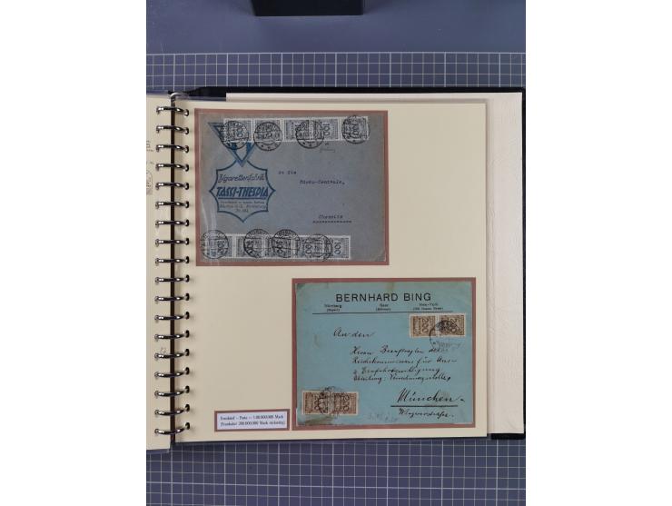 1872/1923, umfangreiche Sammlung mit ca. 800 Briefen,Karten und Ganzsachen. Am Anfang mit kleinem Teil “Hufeisentstempel”, an