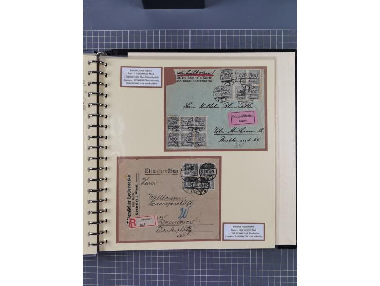 1872/1923, umfangreiche Sammlung mit ca. 800 Briefen,Karten und Ganzsachen. Am Anfang mit kleinem Teil “Hufeisentstempel”, an