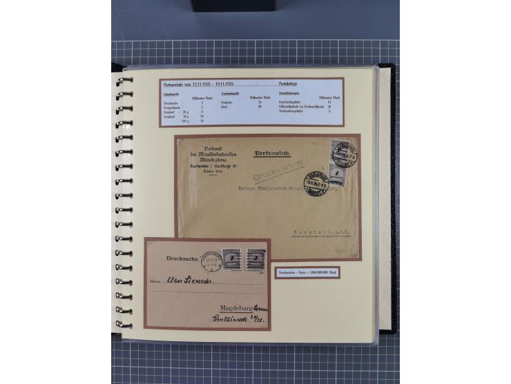 1872/1923, umfangreiche Sammlung mit ca. 800 Briefen,Karten und Ganzsachen. Am Anfang mit kleinem Teil “Hufeisentstempel”, an