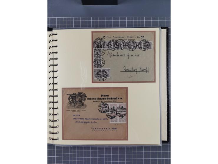 1872/1923, umfangreiche Sammlung mit ca. 800 Briefen,Karten und Ganzsachen. Am Anfang mit kleinem Teil “Hufeisentstempel”, an