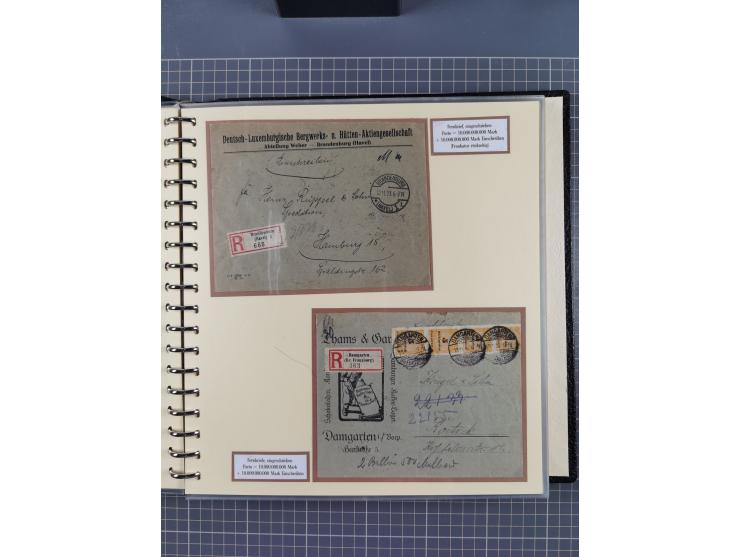 1872/1923, umfangreiche Sammlung mit ca. 800 Briefen,Karten und Ganzsachen. Am Anfang mit kleinem Teil “Hufeisentstempel”, an