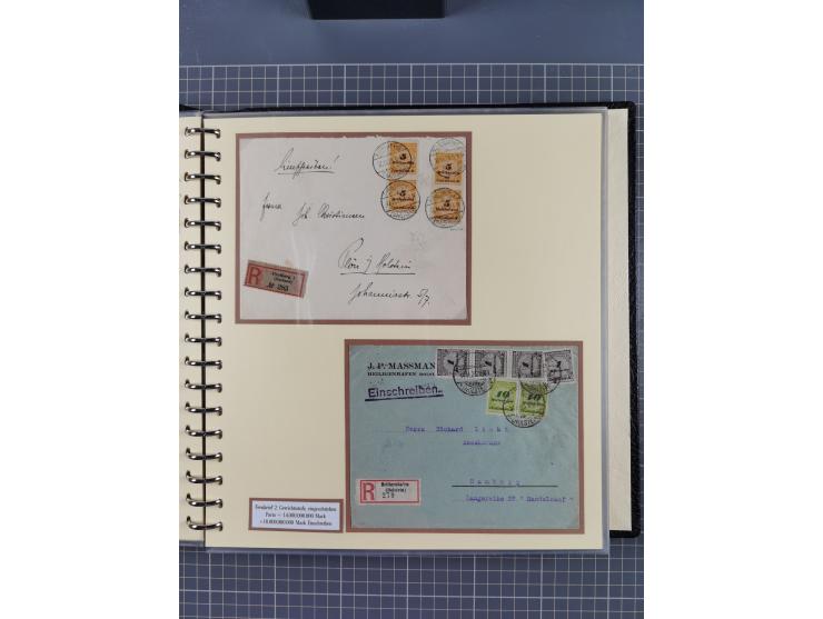 1872/1923, umfangreiche Sammlung mit ca. 800 Briefen,Karten und Ganzsachen. Am Anfang mit kleinem Teil “Hufeisentstempel”, an