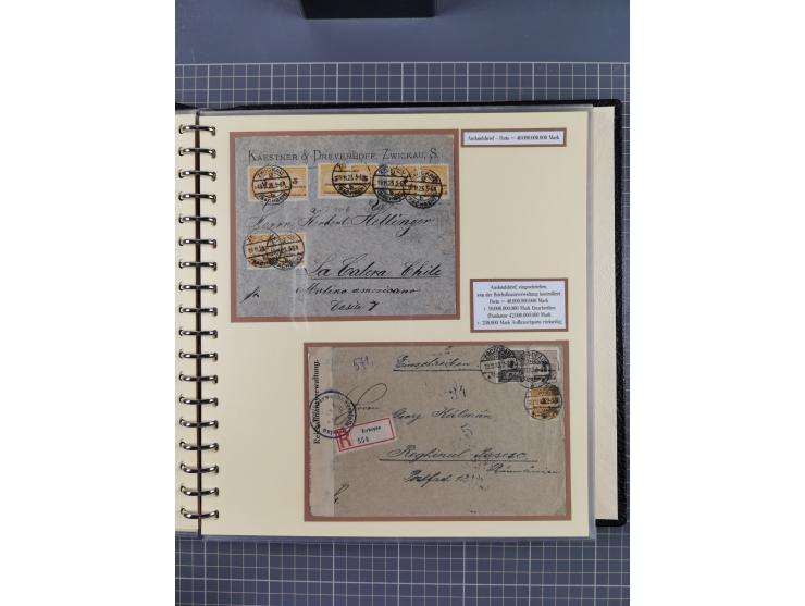 1872/1923, umfangreiche Sammlung mit ca. 800 Briefen,Karten und Ganzsachen. Am Anfang mit kleinem Teil “Hufeisentstempel”, an