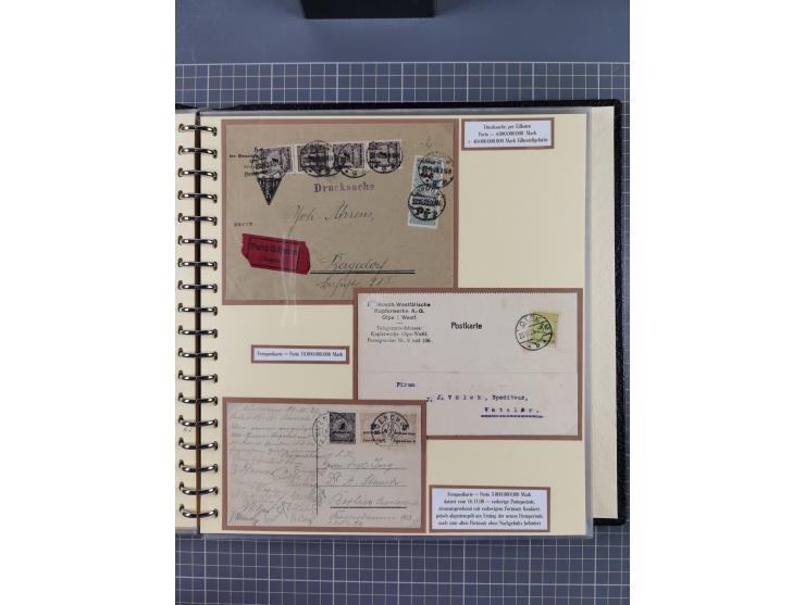 1872/1923, umfangreiche Sammlung mit ca. 800 Briefen,Karten und Ganzsachen. Am Anfang mit kleinem Teil “Hufeisentstempel”, an