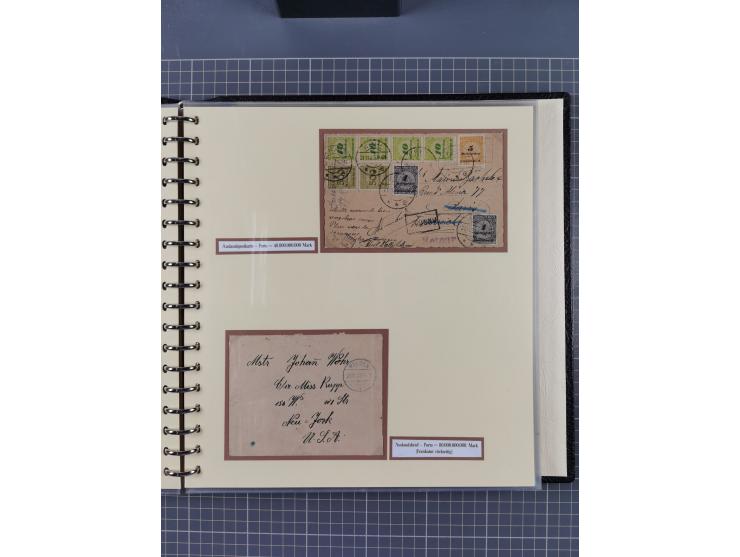 1872/1923, umfangreiche Sammlung mit ca. 800 Briefen,Karten und Ganzsachen. Am Anfang mit kleinem Teil “Hufeisentstempel”, an