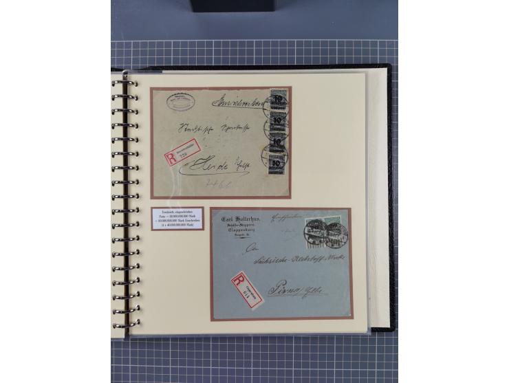 1872/1923, umfangreiche Sammlung mit ca. 800 Briefen,Karten und Ganzsachen. Am Anfang mit kleinem Teil “Hufeisentstempel”, an