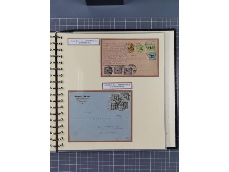1872/1923, umfangreiche Sammlung mit ca. 800 Briefen,Karten und Ganzsachen. Am Anfang mit kleinem Teil “Hufeisentstempel”, an