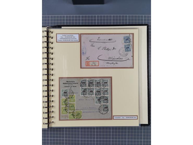 1872/1923, umfangreiche Sammlung mit ca. 800 Briefen,Karten und Ganzsachen. Am Anfang mit kleinem Teil “Hufeisentstempel”, an