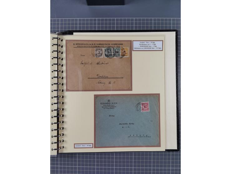 1872/1923, umfangreiche Sammlung mit ca. 800 Briefen,Karten und Ganzsachen. Am Anfang mit kleinem Teil “Hufeisentstempel”, an