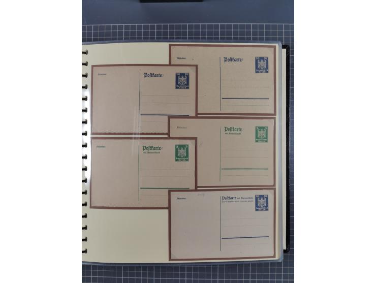 1924/45, umfangreiche ungebrauchte und gebrauchte Ganzsachen-Sammlung mit gezähnten Karten, Besonderheiten usw., dabei u.a. g