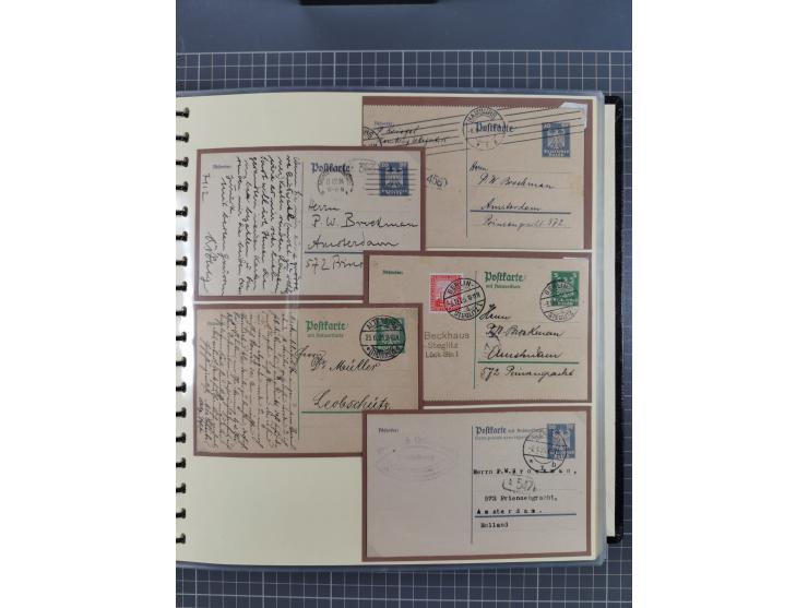 1924/45, umfangreiche ungebrauchte und gebrauchte Ganzsachen-Sammlung mit gezähnten Karten, Besonderheiten usw., dabei u.a. g