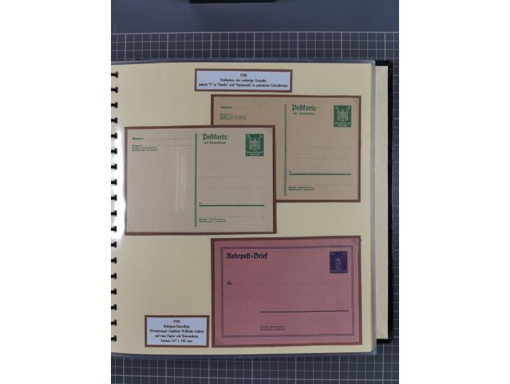 1924/45, umfangreiche ungebrauchte und gebrauchte Ganzsachen-Sammlung mit gezähnten Karten, Besonderheiten usw., dabei u.a. g