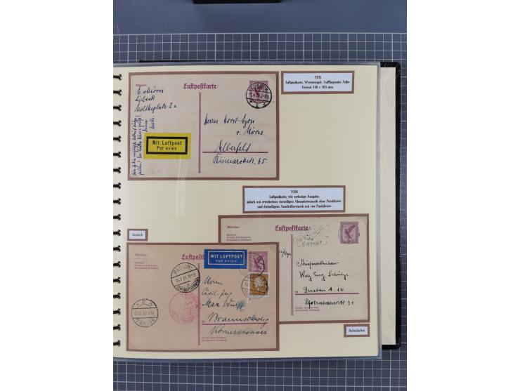 1924/45, umfangreiche ungebrauchte und gebrauchte Ganzsachen-Sammlung mit gezähnten Karten, Besonderheiten usw., dabei u.a. g