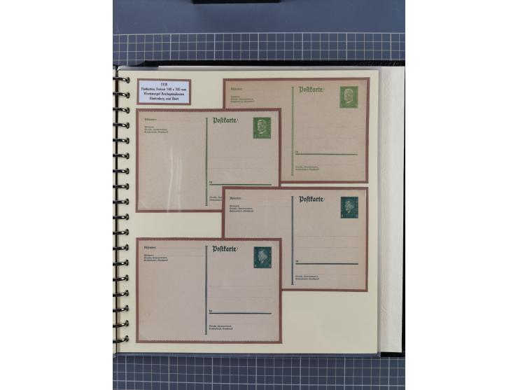 1924/45, umfangreiche ungebrauchte und gebrauchte Ganzsachen-Sammlung mit gezähnten Karten, Besonderheiten usw., dabei u.a. g