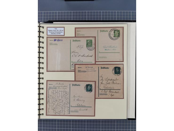 1924/45, umfangreiche ungebrauchte und gebrauchte Ganzsachen-Sammlung mit gezähnten Karten, Besonderheiten usw., dabei u.a. g