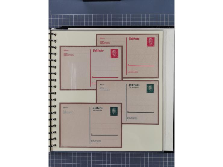 1924/45, umfangreiche ungebrauchte und gebrauchte Ganzsachen-Sammlung mit gezähnten Karten, Besonderheiten usw., dabei u.a. g