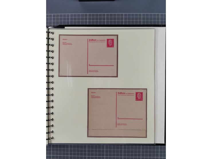 1924/45, umfangreiche ungebrauchte und gebrauchte Ganzsachen-Sammlung mit gezähnten Karten, Besonderheiten usw., dabei u.a. g