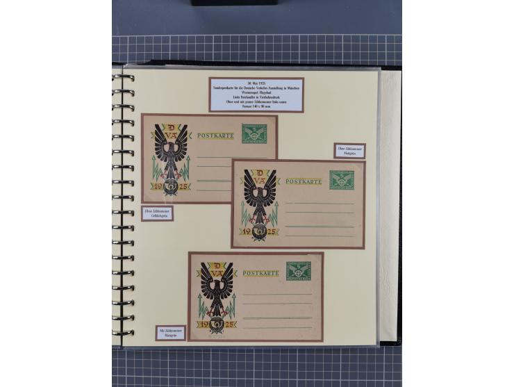 1924/45, umfangreiche ungebrauchte und gebrauchte Ganzsachen-Sammlung mit gezähnten Karten, Besonderheiten usw., dabei u.a. g