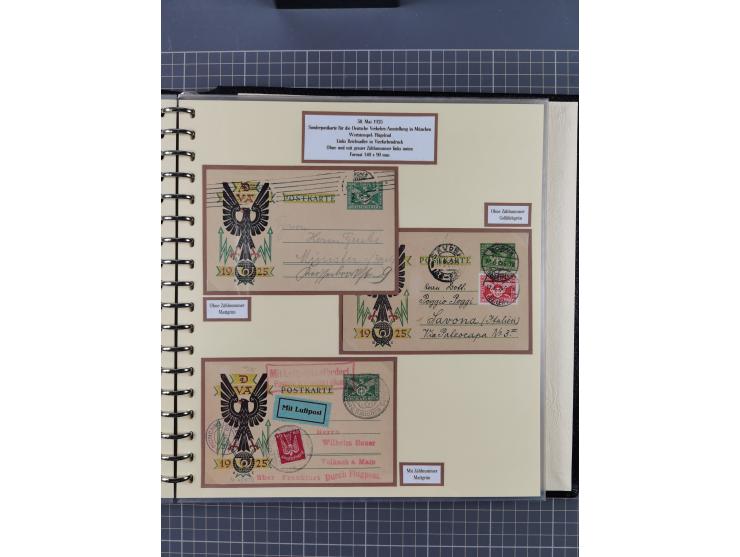 1924/45, umfangreiche ungebrauchte und gebrauchte Ganzsachen-Sammlung mit gezähnten Karten, Besonderheiten usw., dabei u.a. g