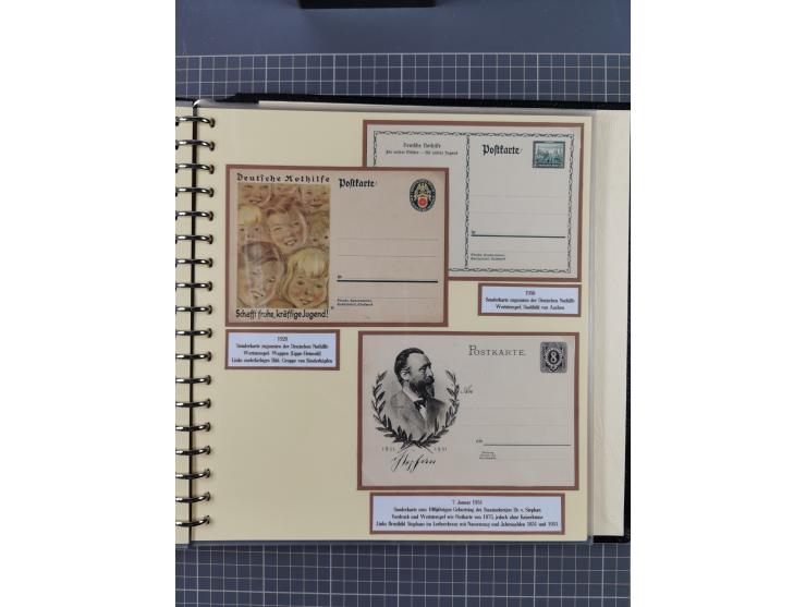 1924/45, umfangreiche ungebrauchte und gebrauchte Ganzsachen-Sammlung mit gezähnten Karten, Besonderheiten usw., dabei u.a. g