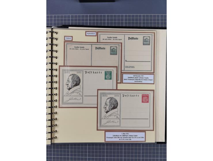1924/45, umfangreiche ungebrauchte und gebrauchte Ganzsachen-Sammlung mit gezähnten Karten, Besonderheiten usw., dabei u.a. g