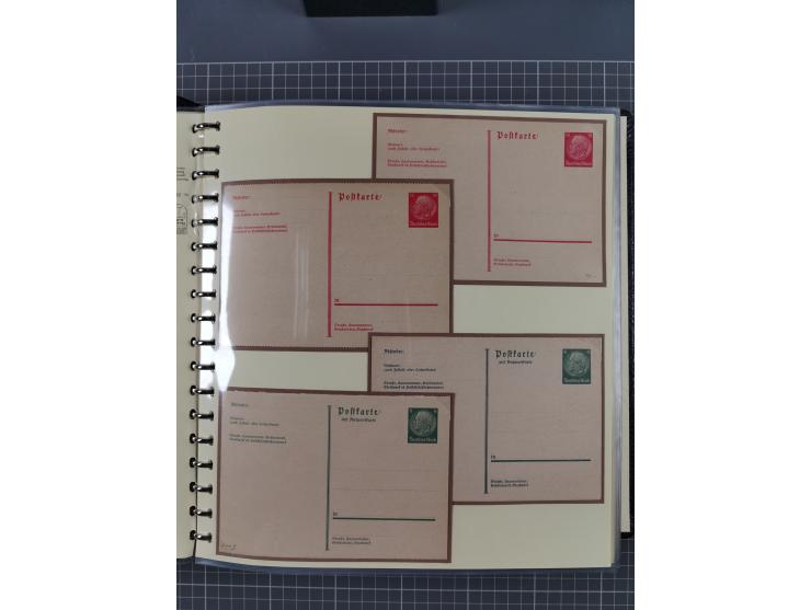 1924/45, umfangreiche ungebrauchte und gebrauchte Ganzsachen-Sammlung mit gezähnten Karten, Besonderheiten usw., dabei u.a. g