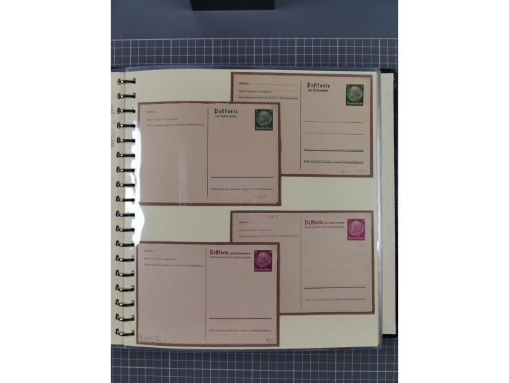 1924/45, umfangreiche ungebrauchte und gebrauchte Ganzsachen-Sammlung mit gezähnten Karten, Besonderheiten usw., dabei u.a. g