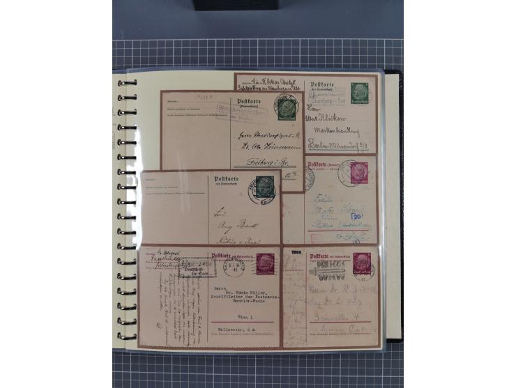 1924/45, umfangreiche ungebrauchte und gebrauchte Ganzsachen-Sammlung mit gezähnten Karten, Besonderheiten usw., dabei u.a. g