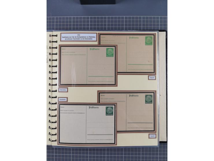 1924/45, umfangreiche ungebrauchte und gebrauchte Ganzsachen-Sammlung mit gezähnten Karten, Besonderheiten usw., dabei u.a. g