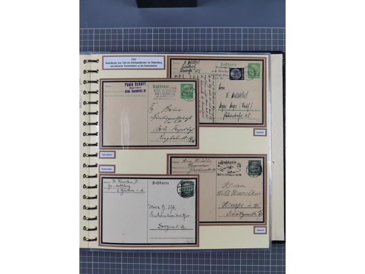 1924/45, umfangreiche ungebrauchte und gebrauchte Ganzsachen-Sammlung mit gezähnten Karten, Besonderheiten usw., dabei u.a. g