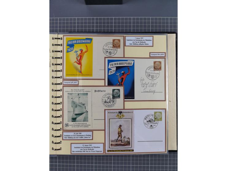 1924/45, umfangreiche ungebrauchte und gebrauchte Ganzsachen-Sammlung mit gezähnten Karten, Besonderheiten usw., dabei u.a. g