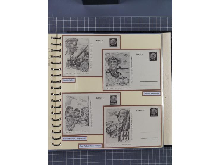 1924/45, umfangreiche ungebrauchte und gebrauchte Ganzsachen-Sammlung mit gezähnten Karten, Besonderheiten usw., dabei u.a. g