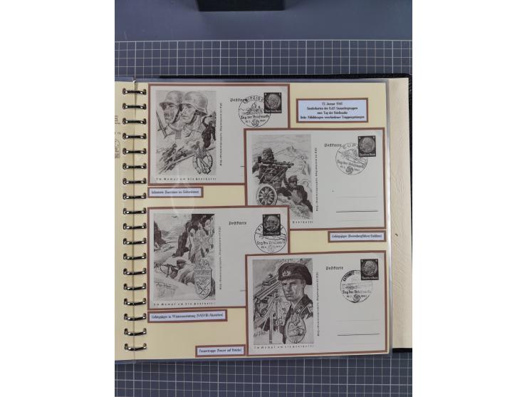 1924/45, umfangreiche ungebrauchte und gebrauchte Ganzsachen-Sammlung mit gezähnten Karten, Besonderheiten usw., dabei u.a. g