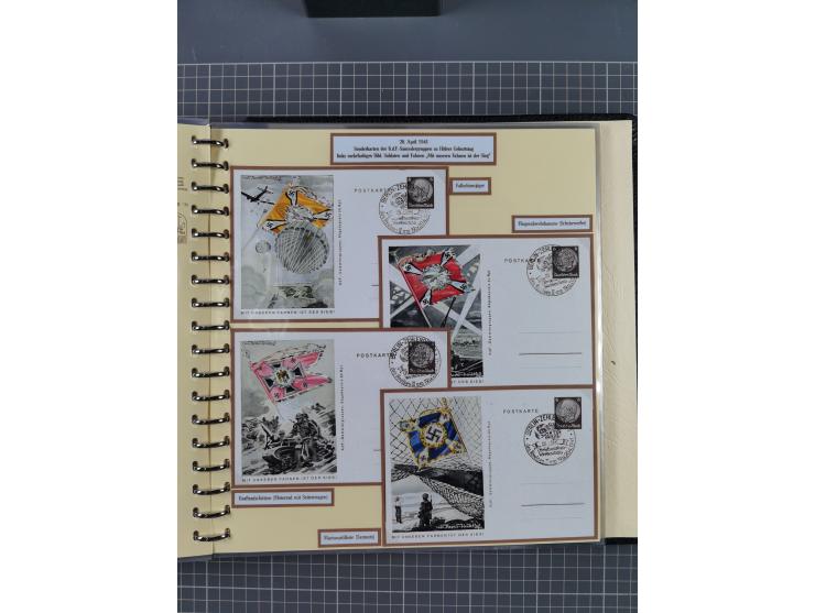 1924/45, umfangreiche ungebrauchte und gebrauchte Ganzsachen-Sammlung mit gezähnten Karten, Besonderheiten usw., dabei u.a. g